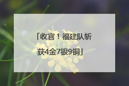 收官！福建队斩获4金7银9铜