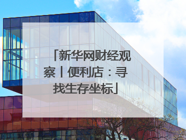 新华网财经观察丨便利店：寻找生存坐标