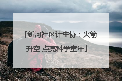 新河社区计生协：火箭升空 点亮科学童年