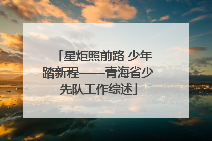 星炬照前路 少年踏新程——青海省少先队工作综述
