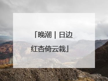 晚潮｜日边红杏倚云栽