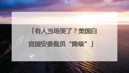 有人当场哭了？美国白宫国安委裁员“降级”