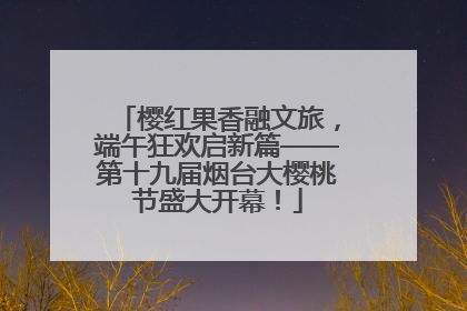 樱红果香融文旅，端午狂欢启新篇——第十九届烟台大樱桃节盛大开幕！