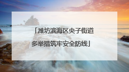 潍坊滨海区央子街道多举措筑牢安全防线