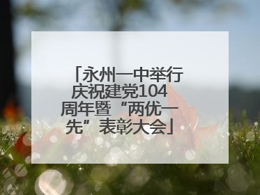 永州一中举行庆祝建党104周年暨“两优一先”表彰大会
