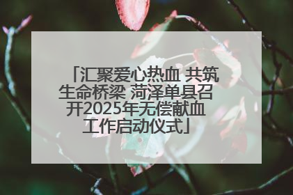 汇聚爱心热血 共筑生命桥梁 菏泽单县召开2025年无偿献血工作启动仪式