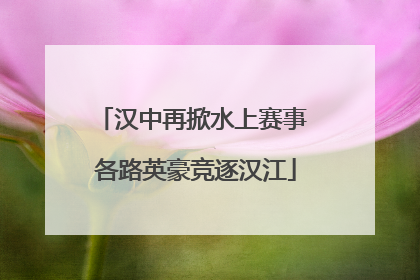 汉中再掀水上赛事 各路英豪竞逐汉江