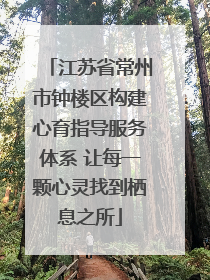 江苏省常州市钟楼区构建心育指导服务体系 让每一颗心灵找到栖息之所