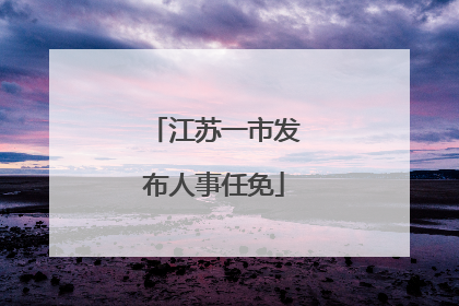 江苏一市发布人事任免