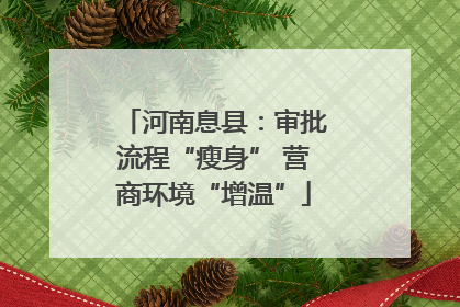 河南息县：审批流程“瘦身” 营商环境“增温”