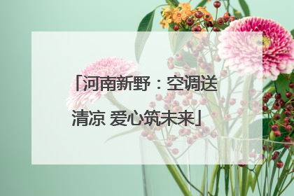 河南新野：空调送清凉 爱心筑未来