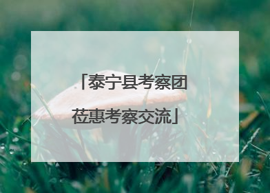 泰宁县考察团莅惠考察交流