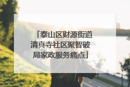 泰山区财源街道清真寺社区聚智破局家政服务痛点