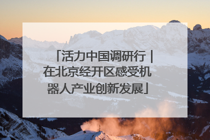 活力中国调研行｜在北京经开区感受机器人产业创新发展