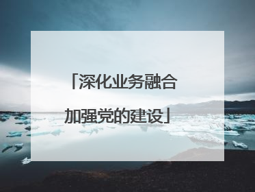 深化业务融合 加强党的建设