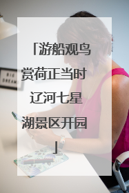 游船观鸟赏荷正当时 辽河七星湖景区开园