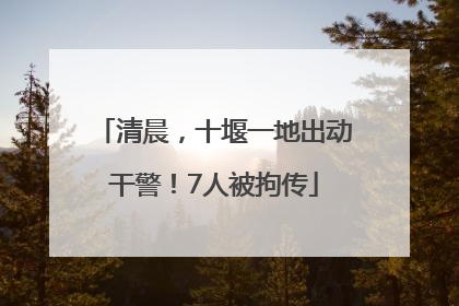 清晨，十堰一地出动干警！7人被拘传