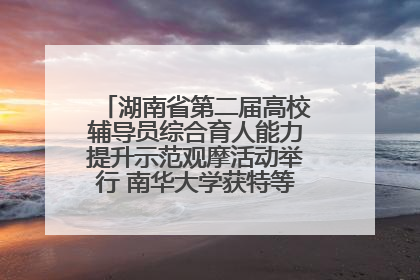 湖南省第二届高校辅导员综合育人能力提升示范观摩活动举行 南华大学获特等奖和一等奖