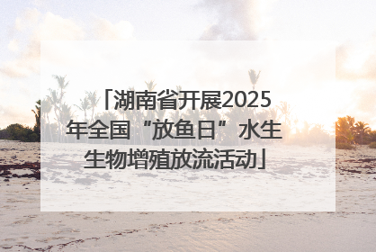 湖南省开展2025年全国“放鱼日”水生生物增殖放流活动