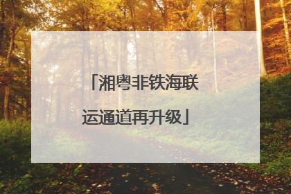 湘粤非铁海联运通道再升级