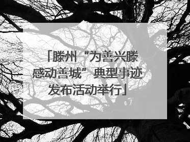 滕州“为善兴滕 感动善城”典型事迹发布活动举行