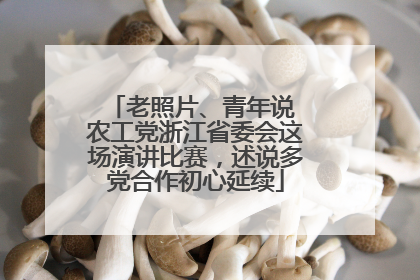 老照片、青年说 农工党浙江省委会这场演讲比赛，述说多党合作初心延续