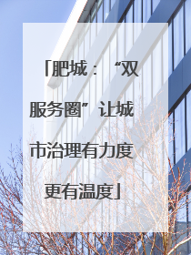 肥城：“双服务圈”让城市治理有力度更有温度