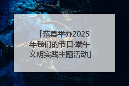 范县举办2025年我们的节日·端午文明实践主题活动