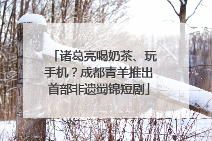 诸葛亮喝奶茶、玩手机？成都青羊推出首部非遗蜀锦短剧
