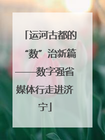 运河古都的“数”治新篇——数字强省媒体行走进济宁