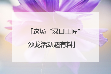 这场“渌口工匠”沙龙活动超有料