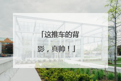 这推车的背影，真帅！