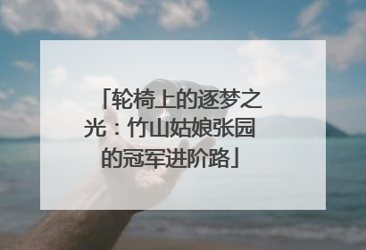 轮椅上的逐梦之光：竹山姑娘张园的冠军进阶路