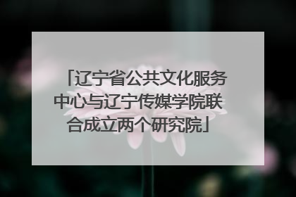 辽宁省公共文化服务中心与辽宁传媒学院联合成立两个研究院