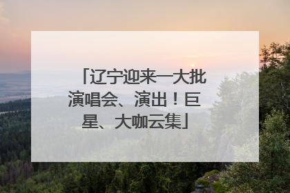 辽宁迎来一大批演唱会、演出！巨星、大咖云集