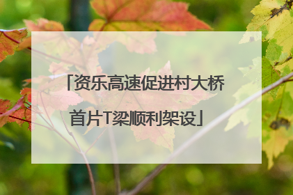 资乐高速促进村大桥首片T梁顺利架设
