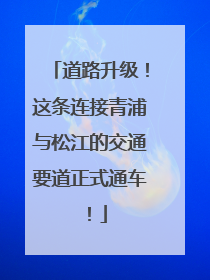 道路升级！这条连接青浦与松江的交通要道正式通车！