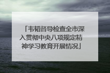 韦韬督导检查全市深入贯彻中央八项规定精神学习教育开展情况