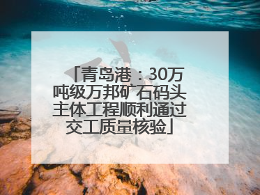 青岛港：30万吨级万邦矿石码头主体工程顺利通过交工质量核验