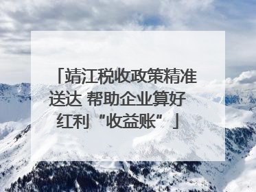 靖江税收政策精准送达 帮助企业算好红利“收益账”
