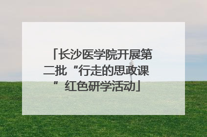长沙医学院开展第二批“行走的思政课”红色研学活动