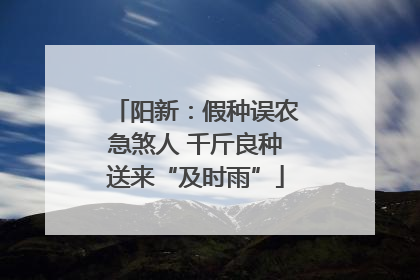 阳新：假种误农急煞人 千斤良种送来“及时雨”