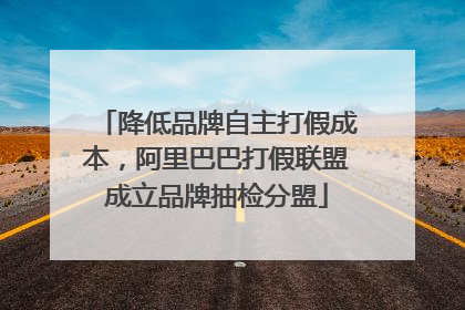 降低品牌自主打假成本，阿里巴巴打假联盟成立品牌抽检分盟