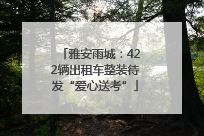雅安雨城：422辆出租车整装待发“爱心送考”