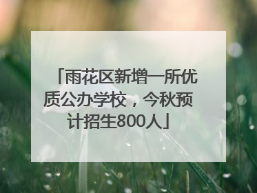 雨花区新增一所优质公办学校，今秋预计招生800人
