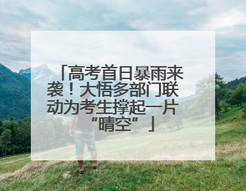 高考首日暴雨来袭！大悟多部门联动为考生撑起一片“晴空”