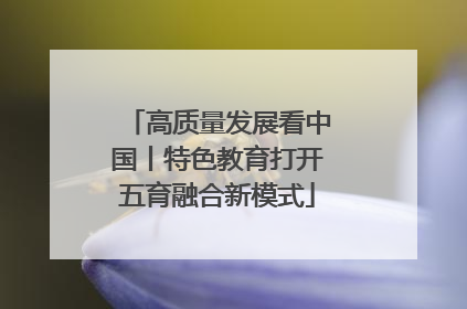 高质量发展看中国丨特色教育打开五育融合新模式