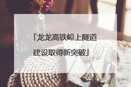 龙龙高铁嶂上隧道建设取得新突破