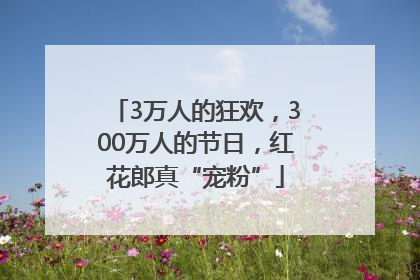 3万人的狂欢，300万人的节日，红花郎真“宠粉”