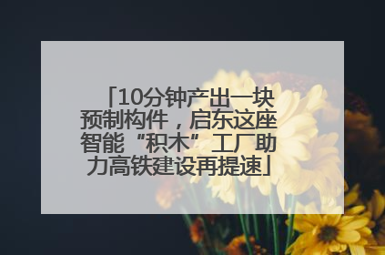 10分钟产出一块预制构件，启东这座智能“积木”工厂助力高铁建设再提速